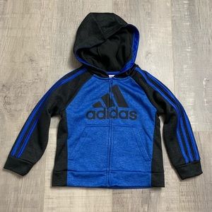 Adidas Blue and Black Full Zipper Jacket